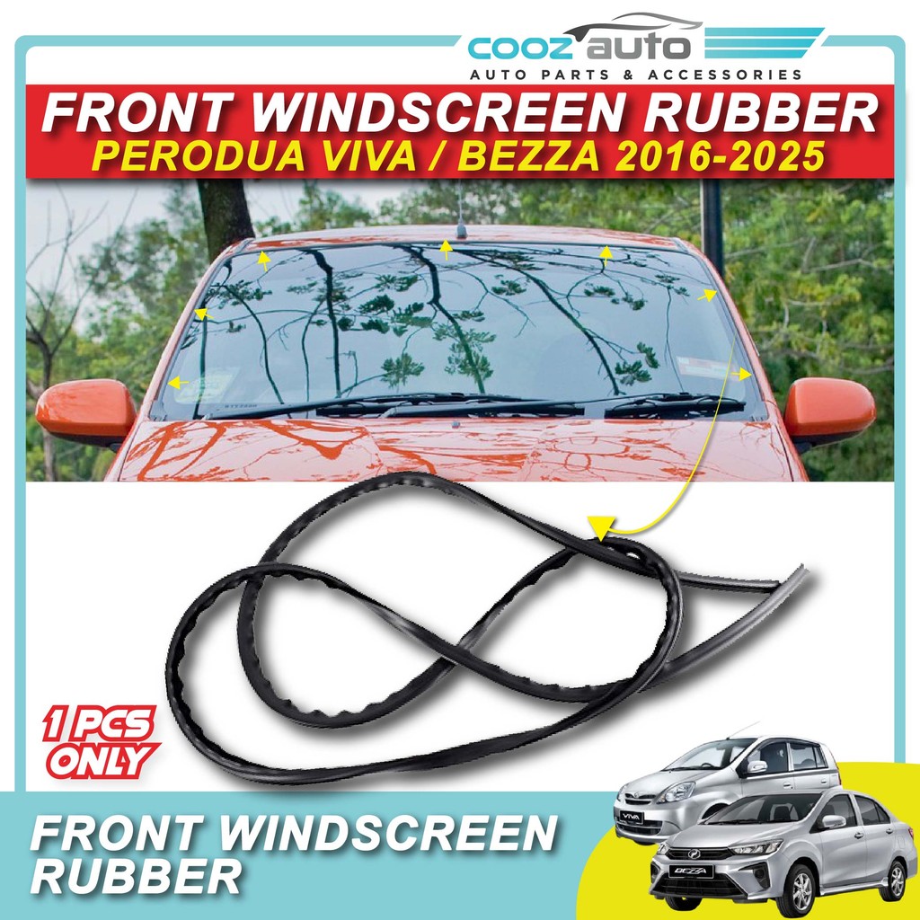 Perodua Viva Bezza 2016 - 2025 Car Front Windscreen Moulding Rubber ...