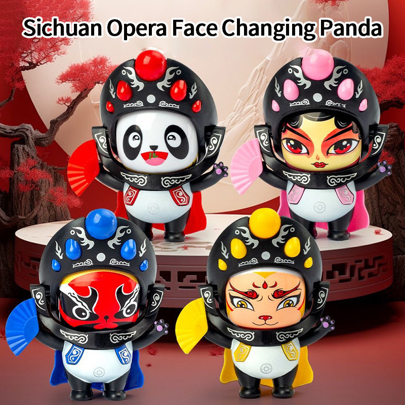 Cute Sichuan Opera Changing Face Doll Cartoon Toy Figure Creative Desk ...