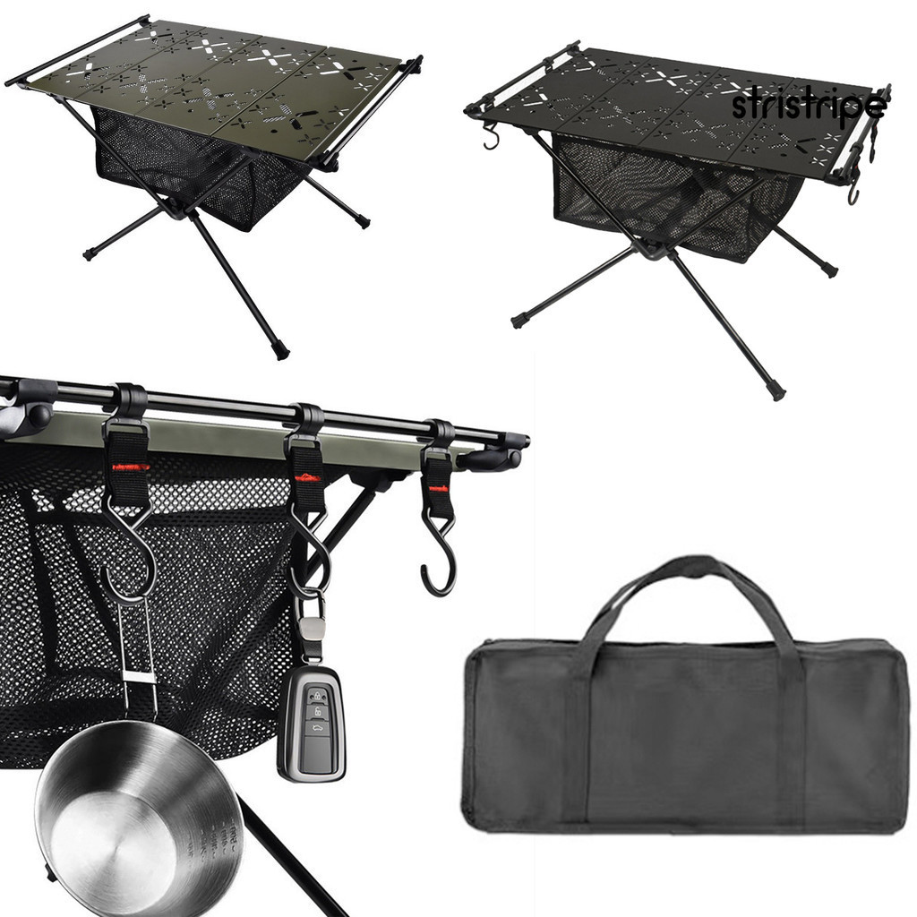 STR-Aluminum Alloy Folding Table Barbecue Camping Table High Stability ...