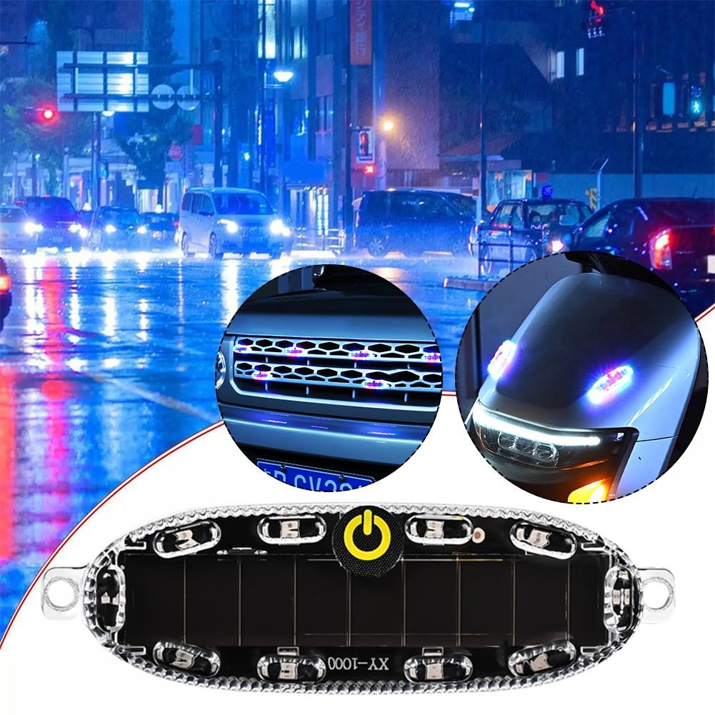 Motorcycle Electric Tricycle Warning Light Car Led Flashing Solar Light