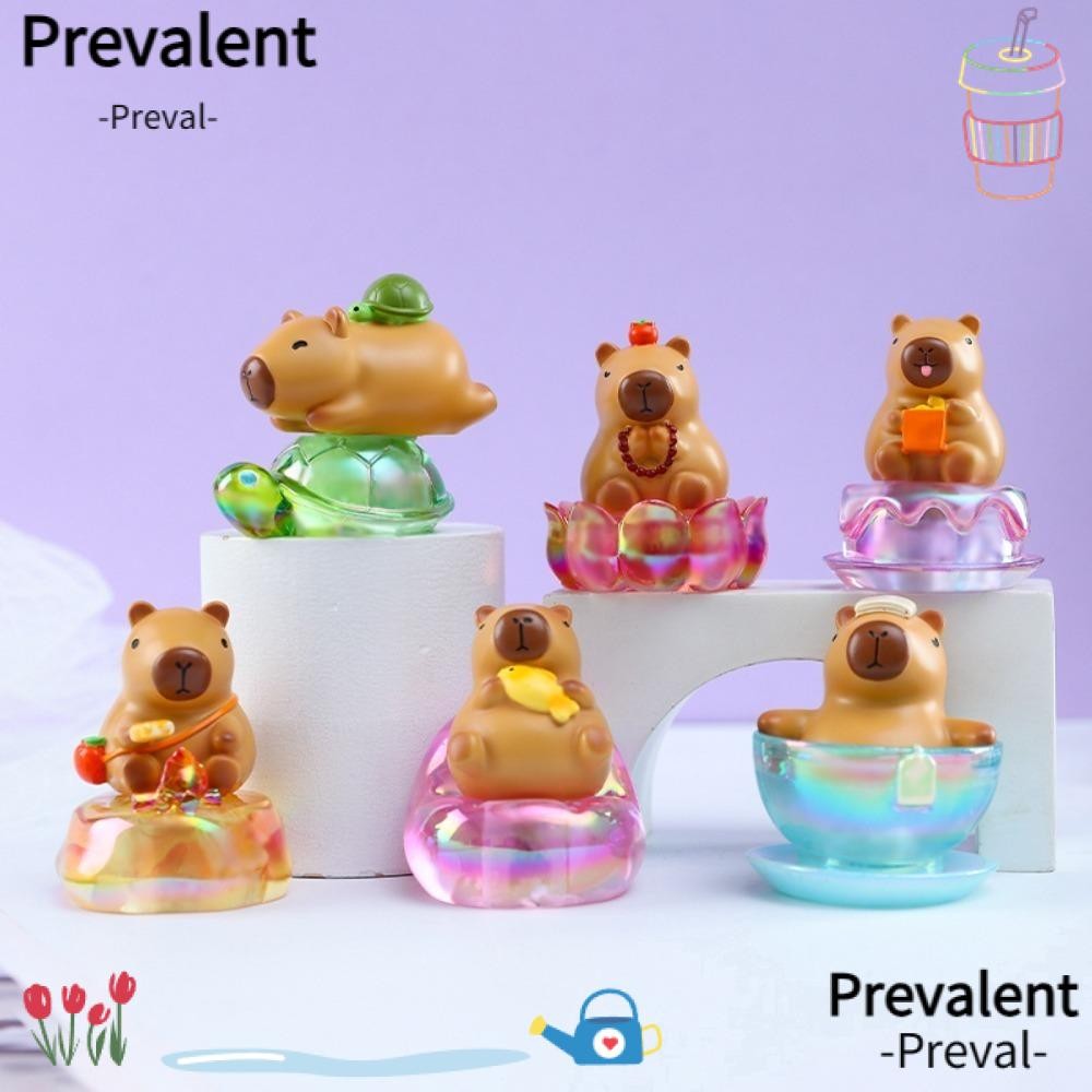 Omnikryp Capybara Figuren Set - 10 Stück Mini Wasserschweine Aus Resin Für Deko