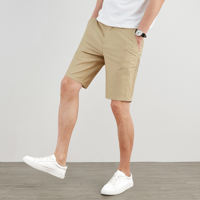 Summer Pure Cotton Casual Shorts Men s Business Shirt Straight Slim Cropped Pants plus Size Solid Color Sports Men s Clothing Shopee Malaysia