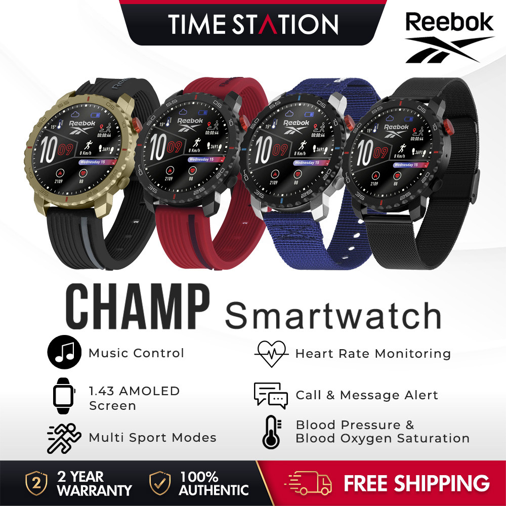 REEBOK Champ Smart Watch Jam Tangan AMOLED Bluetooth Call Blood ...