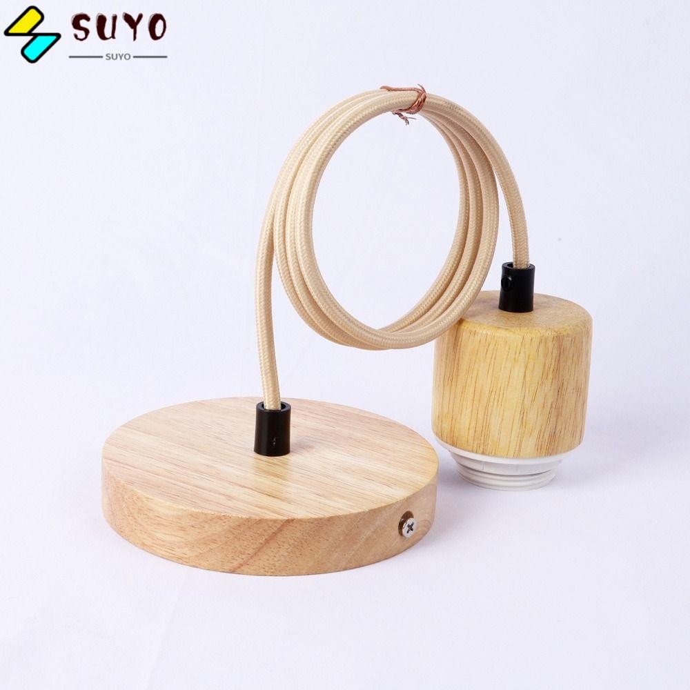 SUYO Ceiling Lamp Base, Natural Color Single-head E27 Hanging Lamp ...