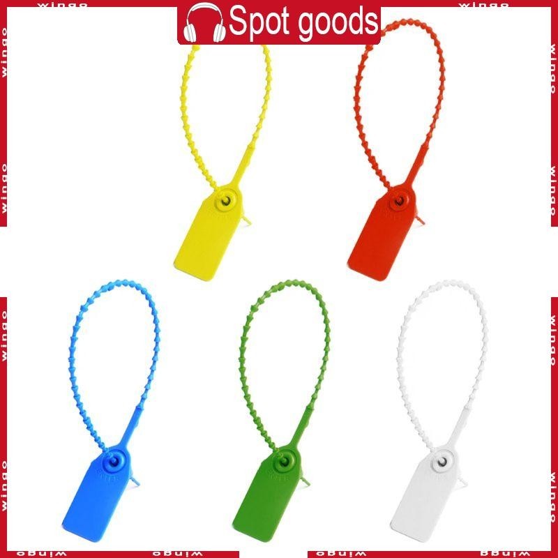 WIN 100 Pcs Plastic Tamper Seals Signage Security Tags for Fire ...
