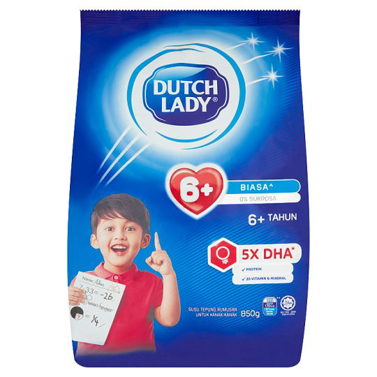 DUTCH LADY 6+ Milk Powder Plain Chocolate 850G | Shopee Malaysia