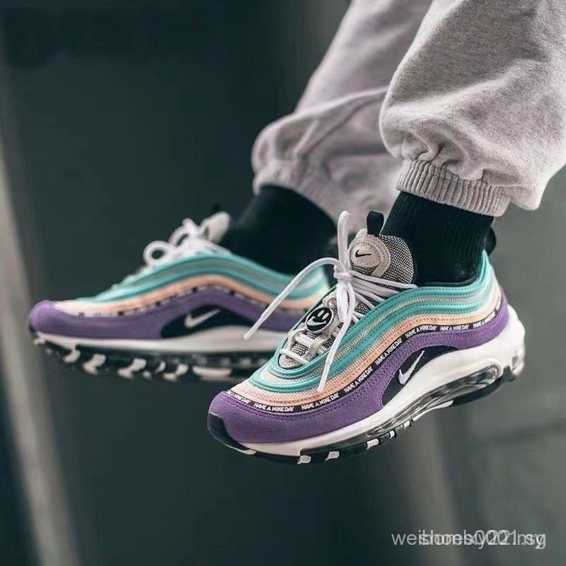 High quality Air Max 97 3M Reflective Pure White All Black Silver Bullet Cushioning Cushion Sneakers Couple Shoes Men s Women s Sports Shopee Malaysia