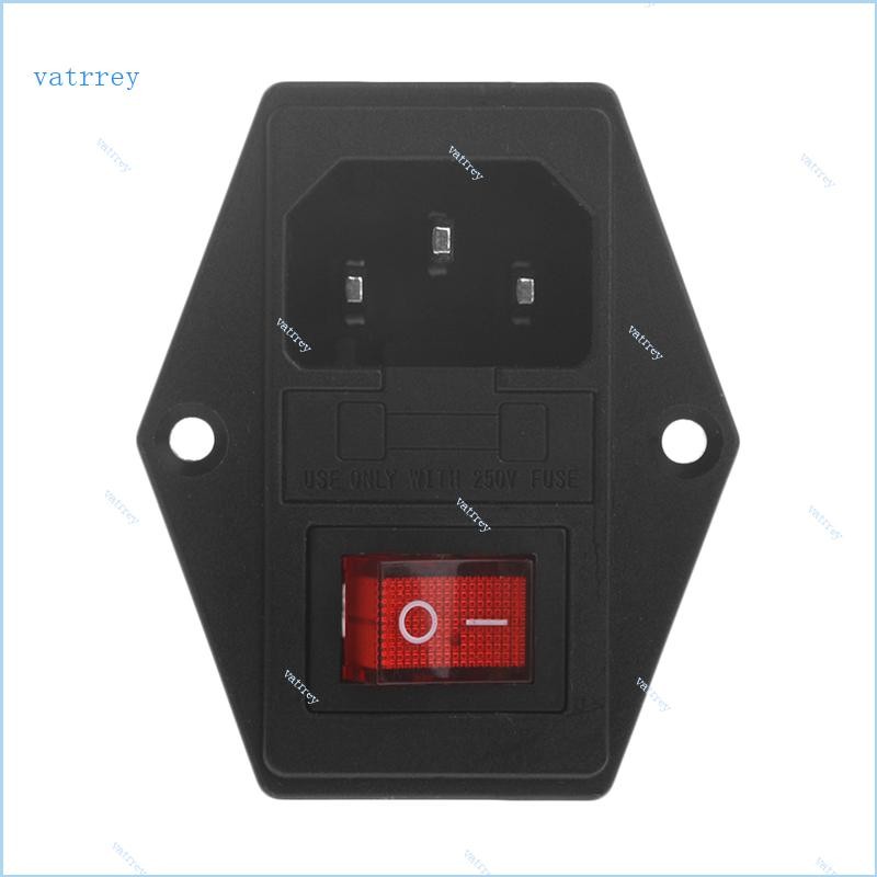 VA 3 Pin IEC320 C14 Inlet Module Male Connector Plug Fuse Switch Male ...
