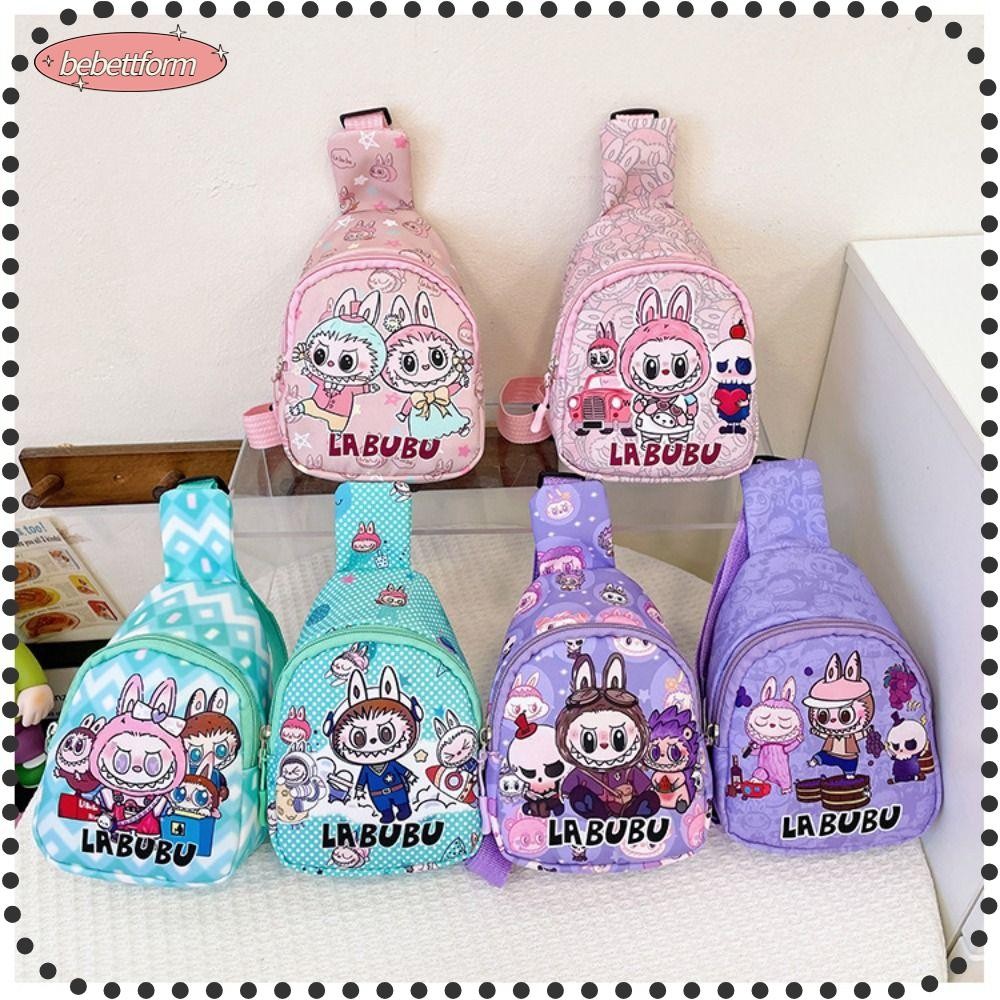 LIKE Labubu Chest Bag, Pink Cartoon Crossbody Bag, Fashion Adjustable ...