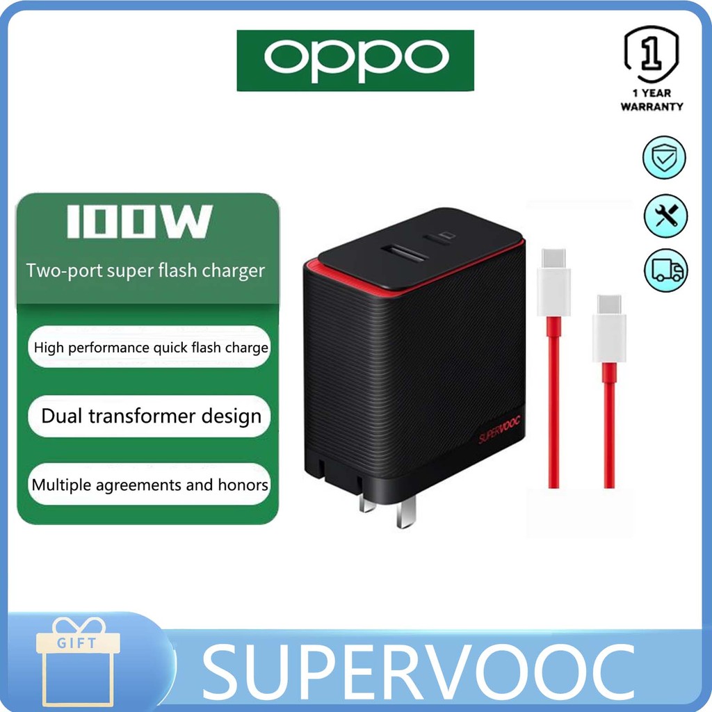 OPPO SUPERVOOC 100W Dual Super Flash Charger Find X7 X6 Pro charger ...