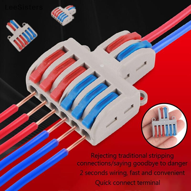 LeeSisters Spring Lever Terminal Block Electric Cable Wire Connector ...