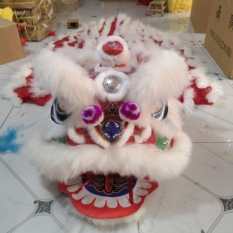 1舞狮全套道具成人款双人舞狮澳洲羊毛佛装南狮醒狮舞狮子头Lion Dance Set Props Adult Double Lion ...