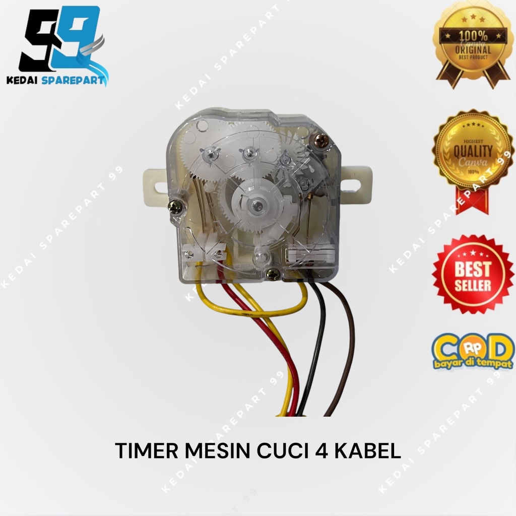 MESIN Wash TIMER - 4 CABLE WASHER TIMER 2 TUBE WASHING MACHINE | Shopee ...