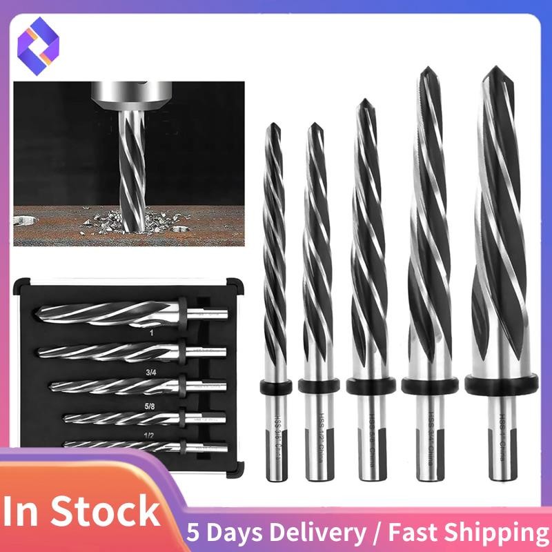 HSS Bridge Construction Reamer Set,3/8in 1/2in 5/8in 3/4in 1in Taper