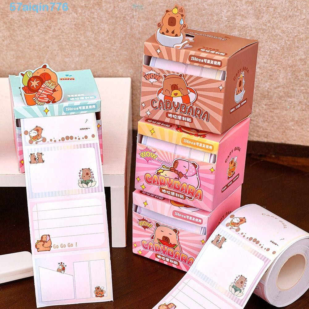 AIQIN Capibra Message Paper, Decorative Adhesive Labels Capybara ...