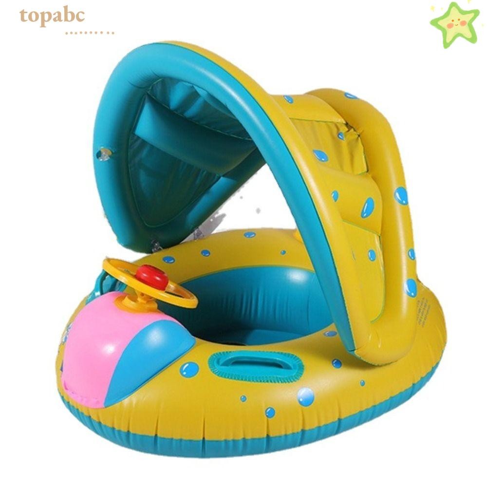 GORROS Baby Swimming Floaters, With Awning Seat Ring Inflatable Seat ...