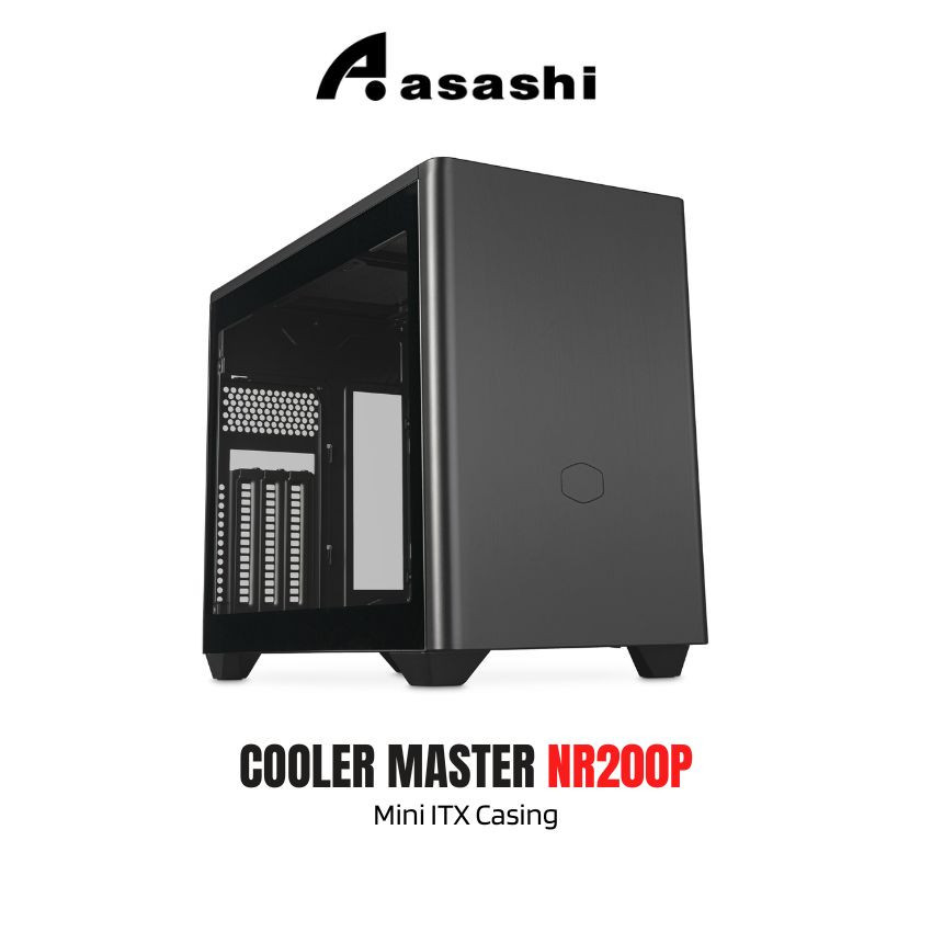 Cooler Master NR200P Mini ITX Casing - Tempered Glass, Riser Cable ...