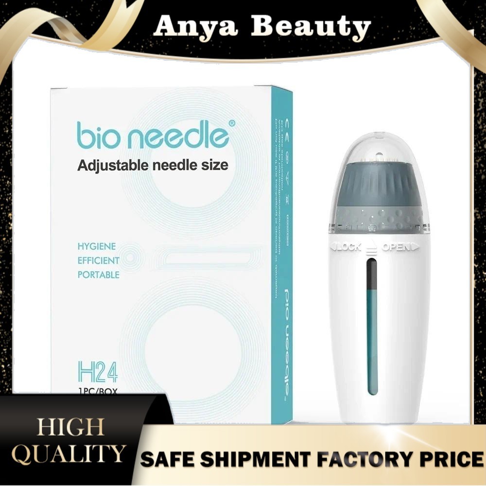 Bio Needling H24 Titanium MicroNeedling Adjustable Bio Roller H24 Derma ...