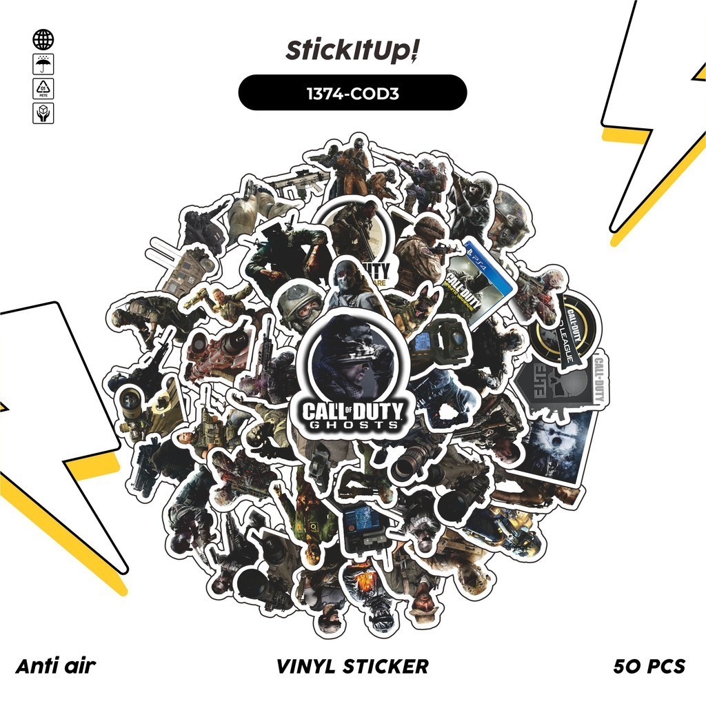 HP 100 Pcs Sticker Pack Call of Duty Series Game v3 Cute Aesthetic ...