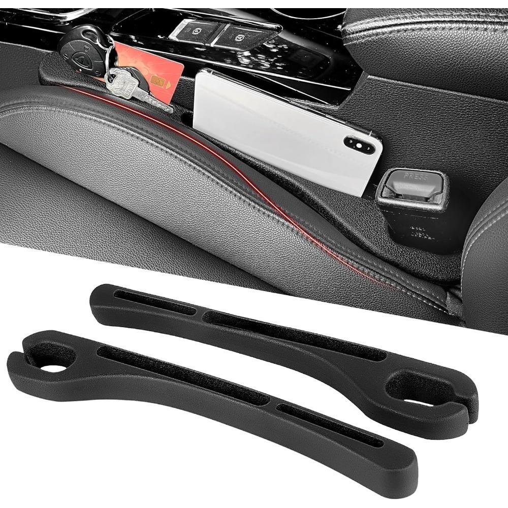 2 Bandes Anti-chute Pour Voiture - Remplisseur D'espace Siège/console - Range Clés, Téléphone, Pièces - 6