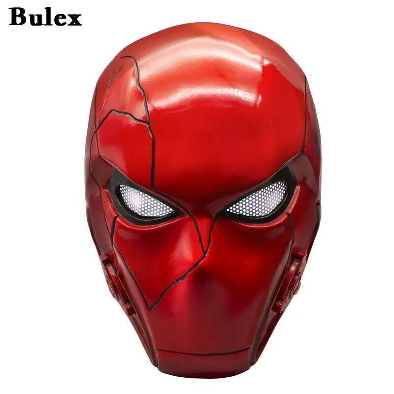 Red Hood Mask Movie Anime Full Head Latex/Resin Helmet with Mesh Eye ...
