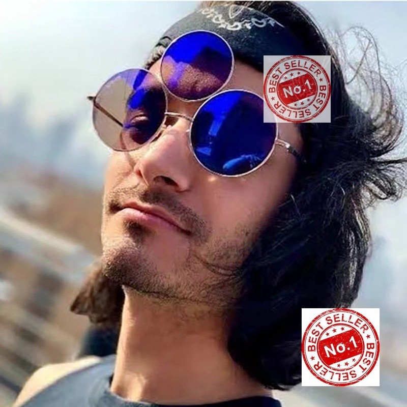 MC Oversized Circle Third Eye Sunglasses Men Women Reflective Mirrored Three Round Lens Sun Glasses Rave Festival Punk B Shopee Malaysia