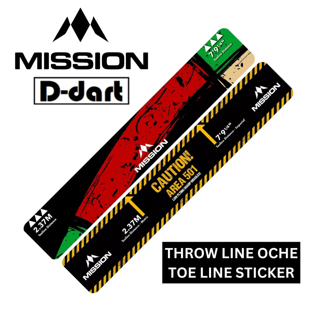 MISSION Throw Line Oche - MISSION TOELINE STICKER OCHE DART BOARD STAND ...