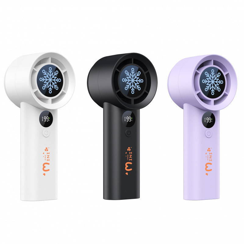 Portable Digital Display Handheld Fan Foldable Usb Mini Rechargeable ...