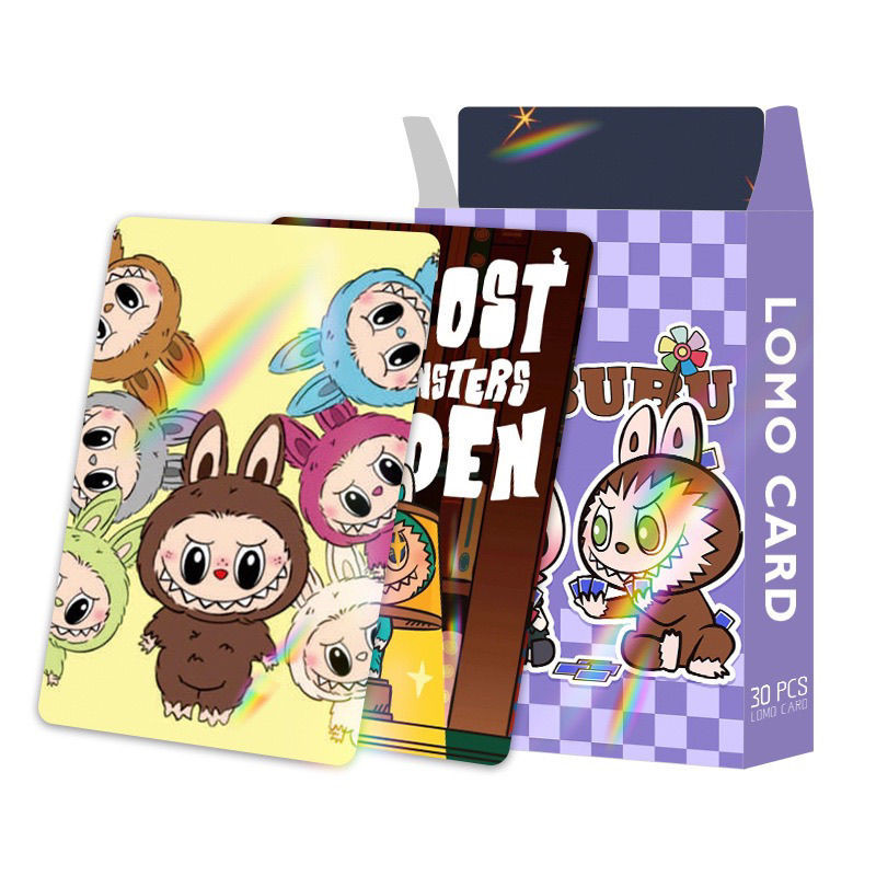 30 laser flash cards LABUBU double- bubble matlabubu bo30 laser flash ...