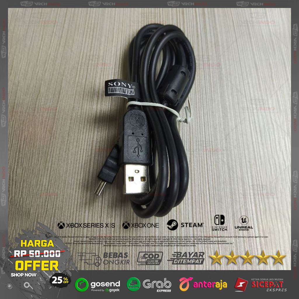 PS3 / PSP / PC / USB to Mini USB Stick Charger Data Cable ORIGINAL SONY ...