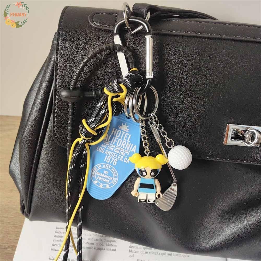 PEWANY The Powerpuff Girls Rope Keychain, Nylon Bag Charms Nylon Rope ...