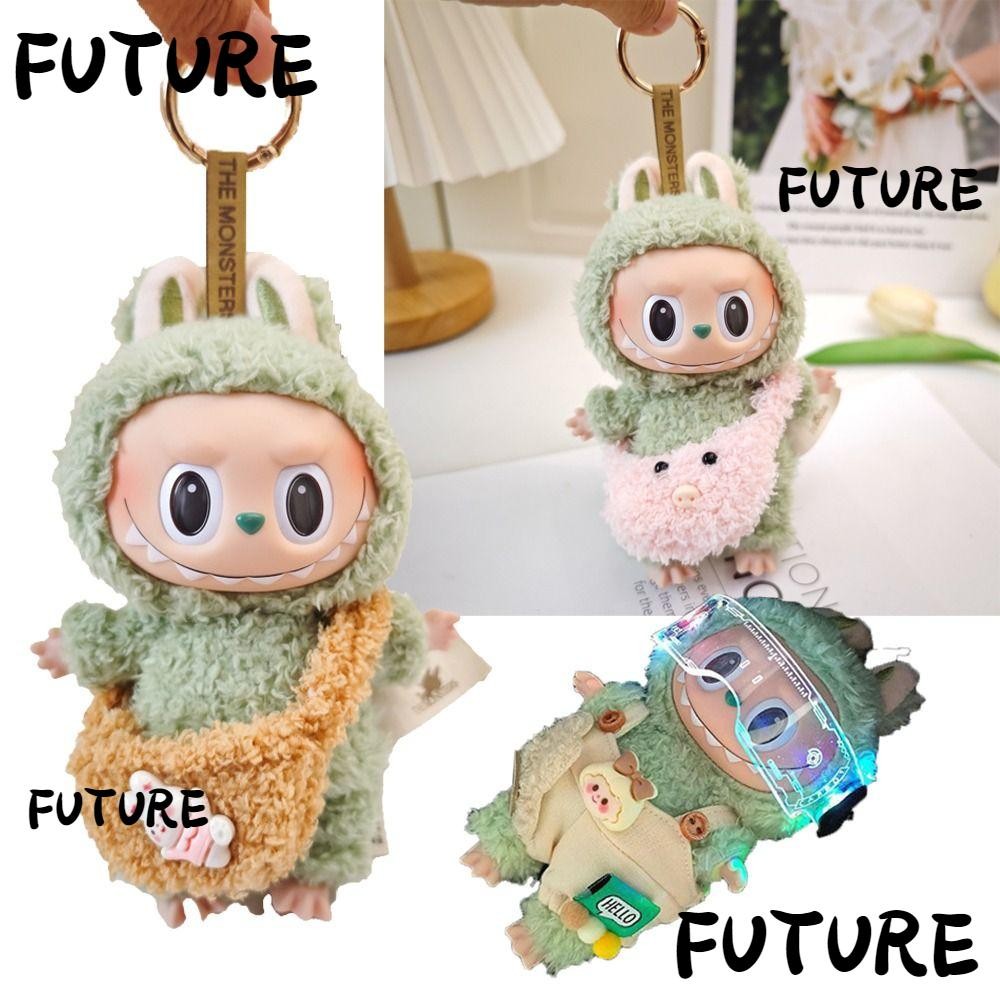 HL-FUTU Doll Cloth, 17cm Labubu Cyber Punk Crossbody Bag, Fashion Plush ...