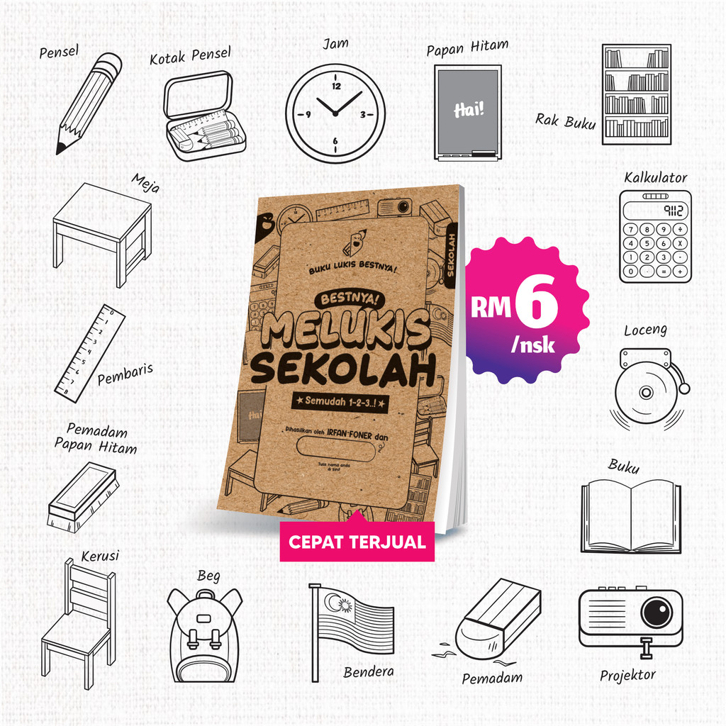 Buku Bestnya! Melukis : SEKOLAH - Cara Melukis Semudah 3 Langkah Books ...