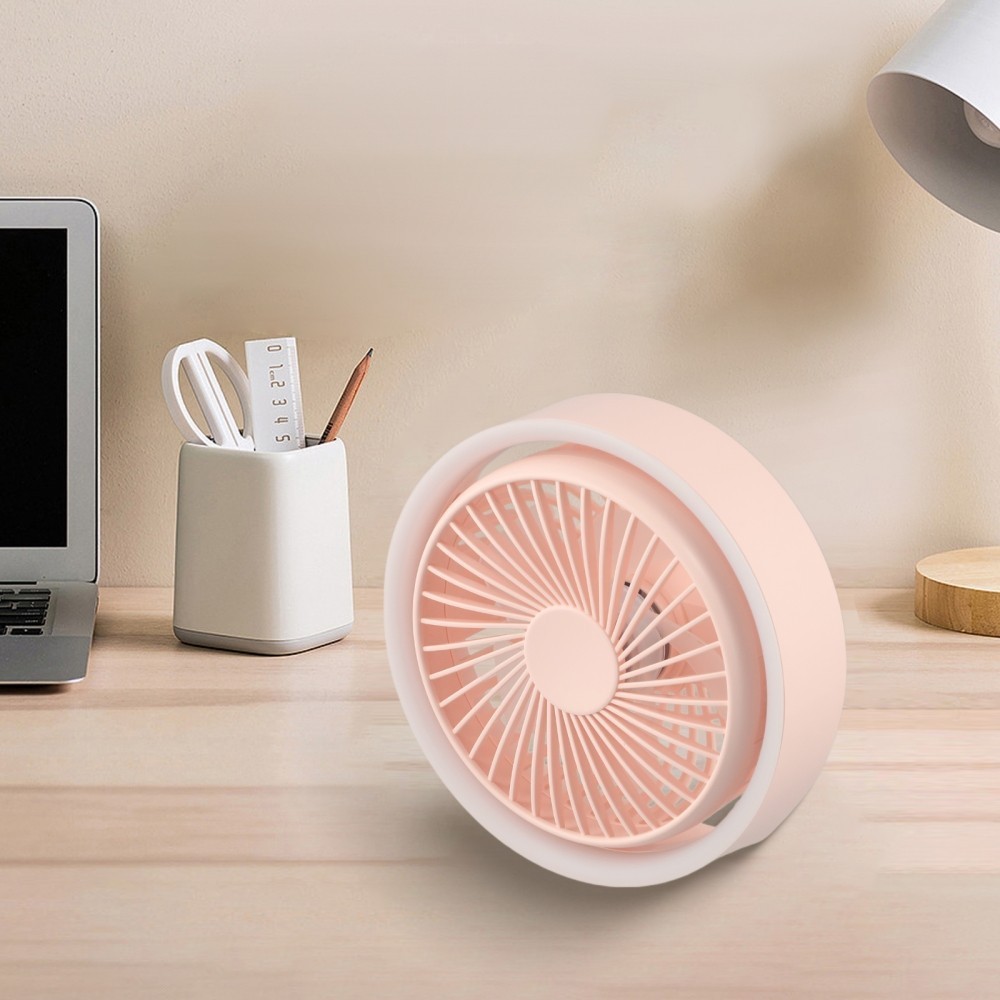 360° Rotate Table Fan Powerful Motor Advanced Technology Built-in LED ...