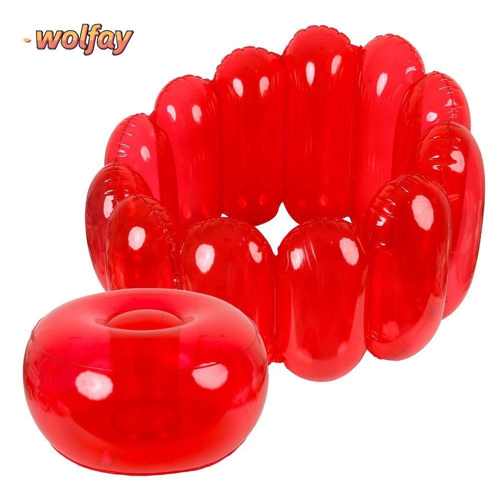WOLFAY Inflatable Sofa, Mattress Seat PVC Jelly Inflatable Chair