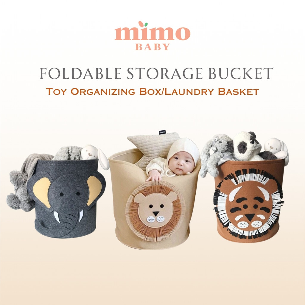 Mimo Cute Animal Foldable Storage Bucket | Shopee Malaysia