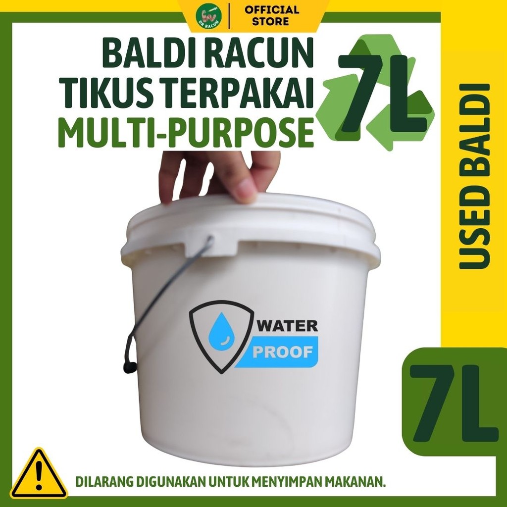 Timba Putih Terpakai 7L boleh jadikan pasu takungan air stool tahan ...