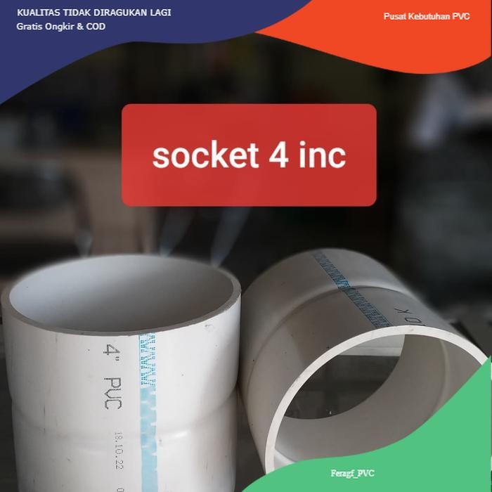 【FeraGF_PVC】HOT fitting pvc sock 4 inch pipe connection pvc socket 4 in ...