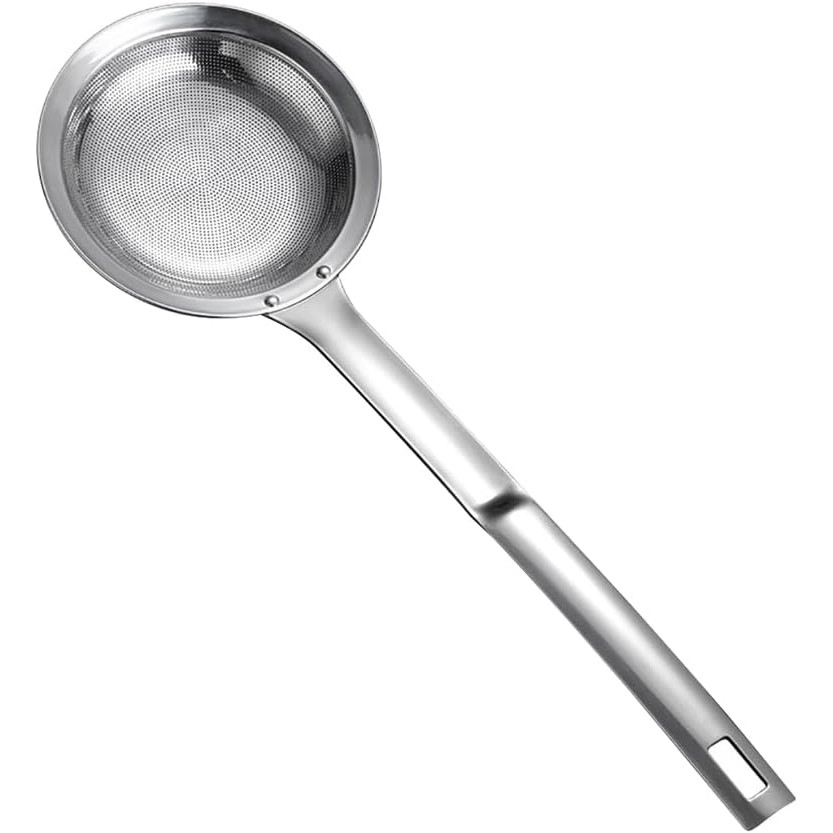 Stainless Steel Fine Mesh Colander Spoon Long Handle Mesh Sieve ...