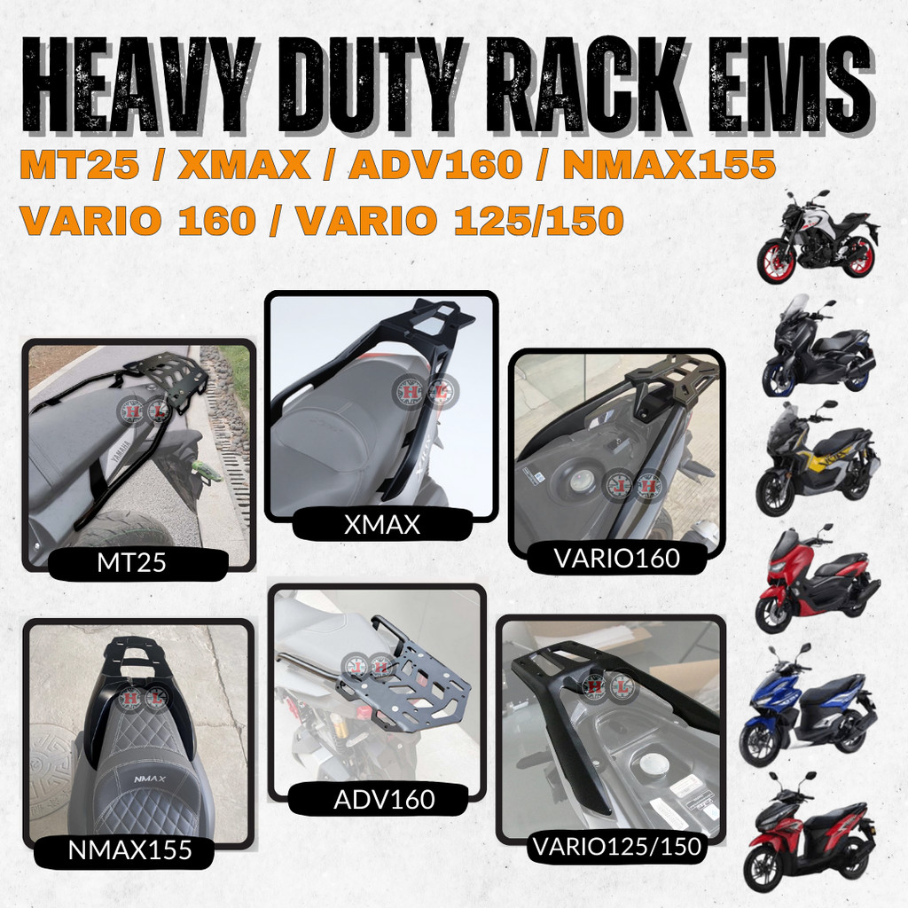 HEAVY DUTY TOP RACK BOX YAMAHA HONDA Bracket Top Box Monorack Universal ...