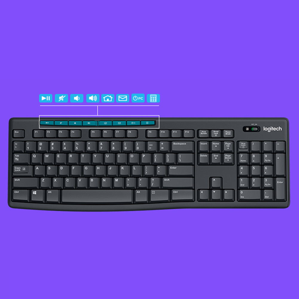 Logitech MK275 USB Wireless Keyboard 1000 DPI Optical Ergonomic Mouse