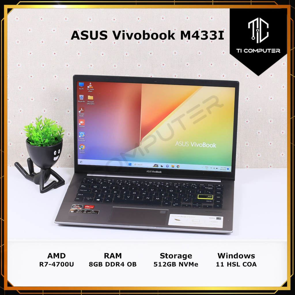 ASUS Vivobook M433I AMD Ryzen 7 4700U 2.0GHz 8GB DDR4 RAM OB 512GB NVMe ...
