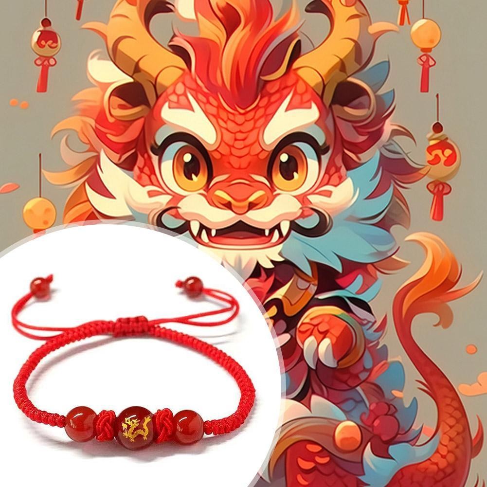 STAR 2025 Dragon Adjustable Handmade Red String Rope Bracelet V5t4 ...