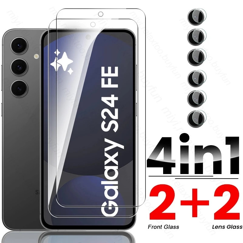 4In1 Protective Glass for Samsung Galaxy S24 FE 5G SMS721B/DSN 6.7