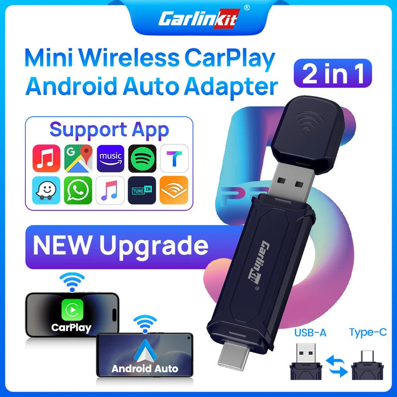 CarlinKit Wireless Carplay Android Auto Adapter 2024 Mini Carplay ...