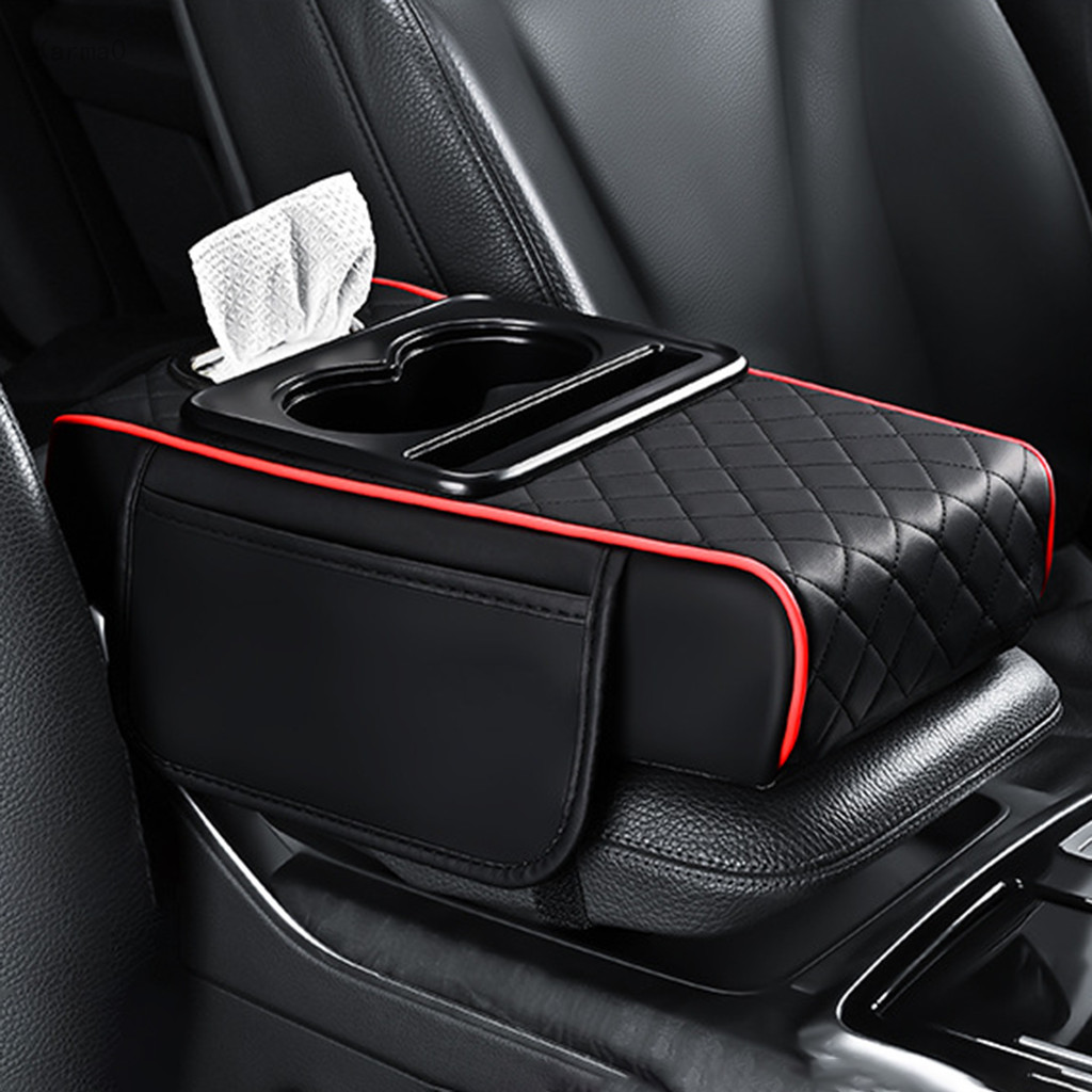 1PC Car Paper Towel Box Central Elbow Height Pad Leather Car Center ...