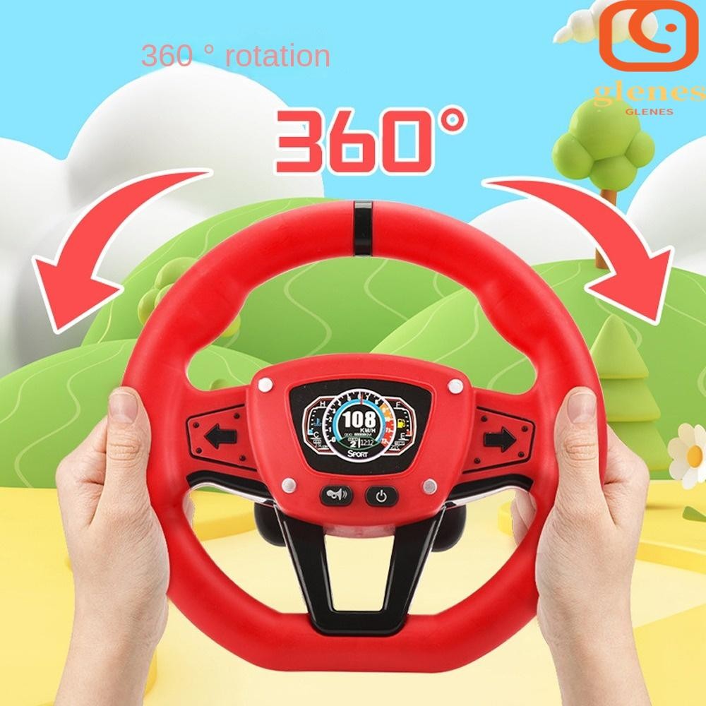GLENES Copilot Steering Wheel, 360 ° Rotation Multi Functional ...