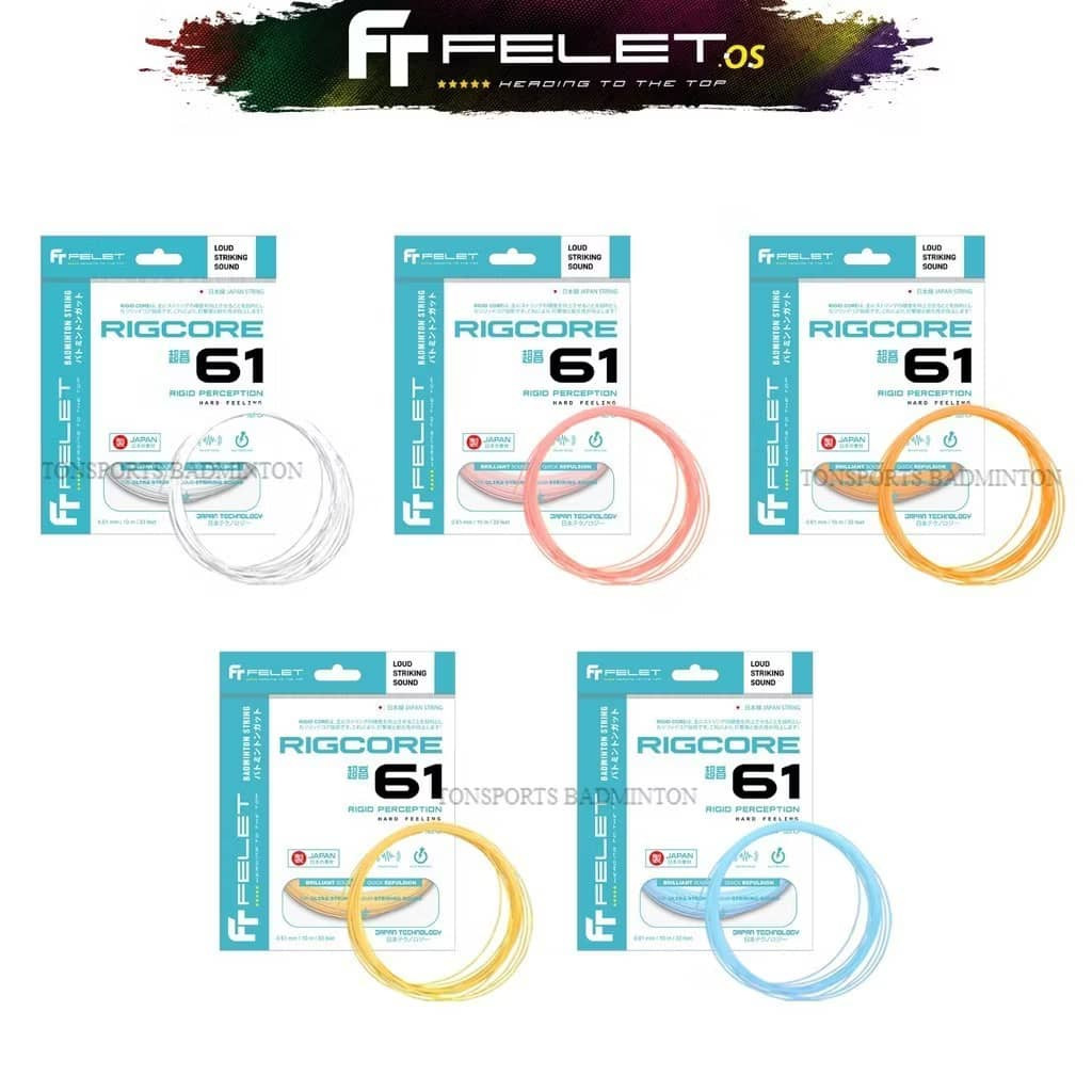FELET RIGCORE 61 BADMINTON STRING (FREE 2 GRIP) | Shopee Malaysia