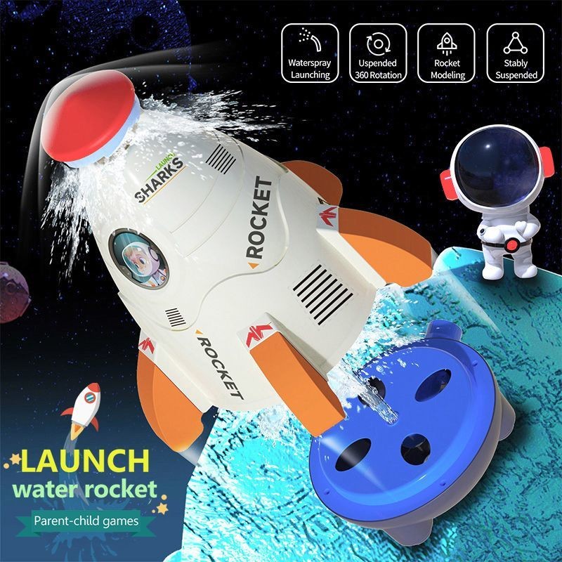 💦🚀Outdoor Water Rocket Launcher Toy for Kids - High-Flying Spinning ...