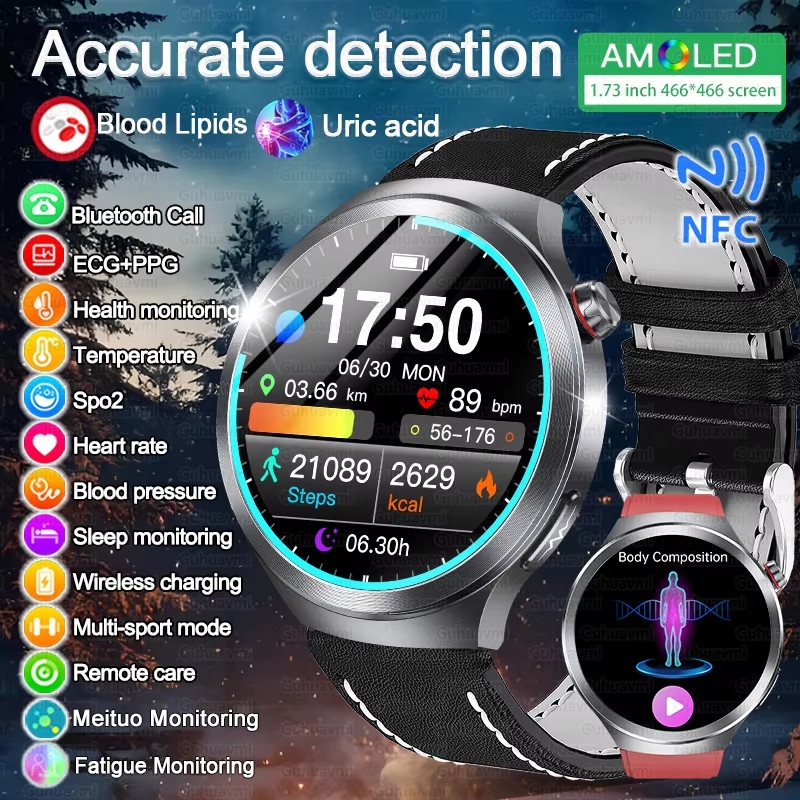 2025 New For XIAOM Health Trackr Uric Acid Blood lipids Men Smart Watch ...
